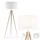 Tectake tectake® Stehleuchte, Dreibeingestell aus Stahl, 60 W, Fußschalter, 57 x 57 x 158 cm