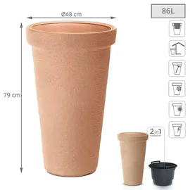 Prosperplast Classic Tower Ø 48 x 79 cm terrakotta