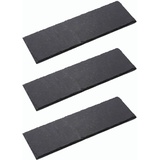 Novaliv 3x Schieferplatten I rechteckig I 20x15x0,5 cm I Sushi Platte Steinteller Schieferplatten Set Schiefer Servierplatten schmall