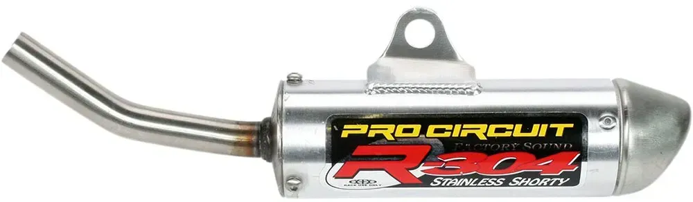 Pro Circuit Shorty Honda Cr80/85 96-07 Nicht Homologierter Schalldämpfer - Silver - Not Homologated
