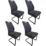 Hti-Living Esszimmerstuhl Marek Polyester dunkelgrau