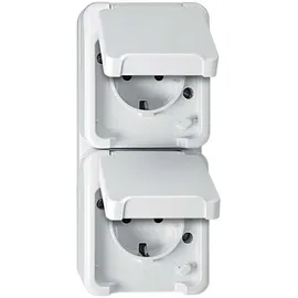 Merten SCHUKO-Doppel-Steckdose lichtgrau MEG2328-8029