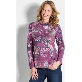 GOLDNER Langarmshirt Sweatshirt Paisley-Design Lila 21