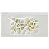 topmatic® Gleitverschlussbeutel mit Bodenfalte 22,0 x 11,5 cm transparent/weiß 1 St.