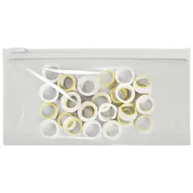 topmatic® Gleitverschlussbeutel mit Bodenfalte 22,0 x 11,5 cm transparent/weiß 1 St.