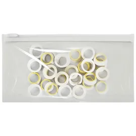 topmatic® Gleitverschlussbeutel mit Bodenfalte 22,0 x 11,5 cm transparent/weiß 1 St.