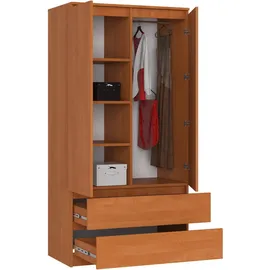 Akord Kleiderschrank Akord 90 x 180 x 51 cm Erle/Braun