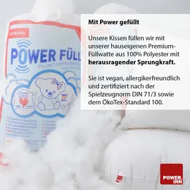 POWER INN Kissenbezug 40 cm Rund Weiß
