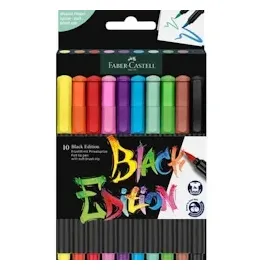 Faber-Castell Black Edition Filzstifte farbsortiert, 10 St.