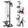 Vevor Latzugstation, 3-in-1 Latzugturm zur Wandmontage, Kraftstation bis ca. 227 kg mit Latzugstange Seilzug, Krafttraining für Rücken Arme Schultern Bauch, Latzugmaschine für Fitnesscenter Zuhause