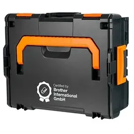 Brother L-BOXX 136 Systemkoffer mit Schaumstoffeinlage Schwarz/Orange 44,0x36,0x15,0 cm