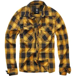 Brandit Check Shirt Flanell Hemd black/yellow, Größe L