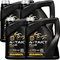 4x 4L Mannol Motoröl Motorradöl 4-Takt Teilsynthetisch 10W-40 API SL JASO MA2