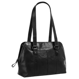 Spikes & Sparrow Henkeltasche, echt Leder, schwarz -