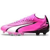 Puma Ultra Match FG/AG Soccer Shoe, Poison Pink White Black, 45 EU