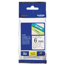 Brother Original Brother TZE-111 Schriftband 6mm/8m Schwarz auf Transparent