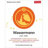 Harenberg Wassermann Sternzeichenkalender 2026 - Tagesabreißkalender - Ihr Horoskop