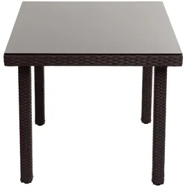 Mendler Cava Beistelltisch 80 x 80 x 80 cm Braun