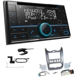 Kenwood 2-DIN Receiver Autoradio Bluetooth DAB+ für Dacia Duster 2010-2013 grau