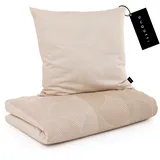 Bugatti Ibena Satin-Beige Creme 135x200 cm mit Reißverschluss,