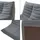 [en.casa] Bodensessel Kodsø Cord 90 x 75 x 100 cm Grau mit Hocker