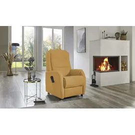 Hukla Fernsehsessel Max Mikrofaser 72 x 109 x 82 cm Gelb elektrisch mit Rollen