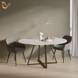 livinity® Firenze Ø 120 cm Weiß/Schwarz