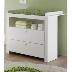 Babyzimmer Wickelkommode Olivia in weiß Babymöbel Wickeltisch 96 x 111 cm