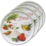 MamboCat Pizzateller 4er Set Pizzateller Napoli Pizzafoods grün 33cm - 04018#ZP1