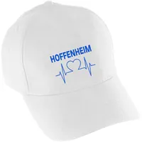 Multifanshop Baseballcap - Hoffenheim - Herzschlag - Druck blau