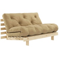 Karup Design ROOTS 140 cm, Sofa Gestell Kiefer Massivholz Bezug beige beige|braun