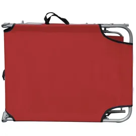 vidaXL Klappliege mit Sonnenschutz 188,5 x 57,5 x 27 cm rot