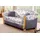 Home Affaire "Milano, Schlafsofa im Landhaus-Stil, bequem, Liegefläche 188/124cm", lila (flieder, flieder geblümt), B:174cm H:87cm T:88cm, Chenille (70% Polyacryl, 30% Polyester) auf Korpus und Zierkissen, Sitz und Rücken im Blumenmuster »Paradise« (100%