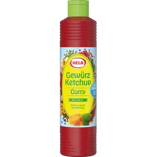 Hela Gewürz Ketchup Curry delikat 30% weniger Zucker 800ml