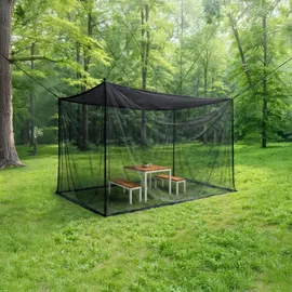 elegancio Moskitonetz XXL schwarz 300 x 300 x 250 cm