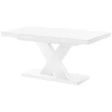 designimpex Esstisch Design Tisch HEN-111 Weiß Hochglanz ausziehbar 160 bis 256 cm weiß