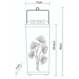 bmf-versand Solarleuchte Garten 2er Set Metall Laterne silber Solarlampe Außen Leuchte Solar