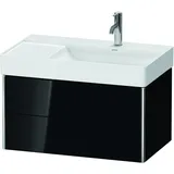 Duravit Waschtischunterschrank 2 Auszüge 78,4 x 39,7 cm Schwarz Hochglanz