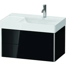 Duravit Waschtischunterschrank 2 Auszüge 78,4 x 39,7 cm Schwarz Hochglanz