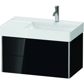 Duravit Waschtischunterschrank 2 Auszüge 78,4 x 39,7 cm Schwarz Hochglanz