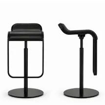 LaPalma Barhocker Lem 37 x 63-75 x 42 cm Schwarz
