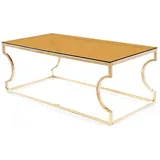 Feldmann-Wohnen Couchtisch Kenzo A Bernsteinfarben Gold Holz 120 x 40 x 60 cm