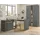 furn.design Büromöbel Set in grau matt und Wotan Eiche Holz modern mit Schreibtisch, Kommode, Aktenschrank, Regak für Homeoffice und Büro Schreibtisch mit Stauraum Center (Set 4)