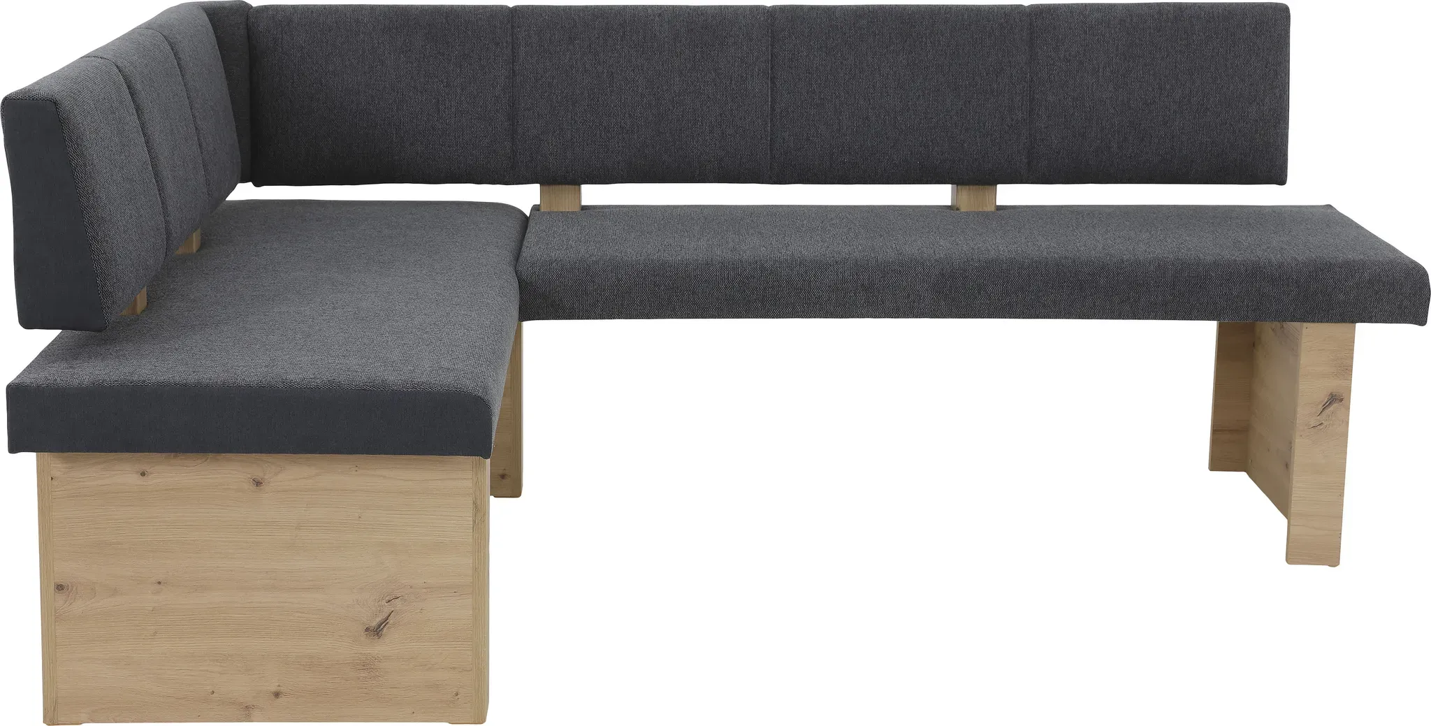 Eckbank HELA "LINN" Sitzbänke Gr. B/H/T: 200 cm x 83 cm x 57 cm, langer Schenkel beidseitig montierbar, braun (anthrazit, artisan eiche, eiche) Eckbänke Beidseitig montierbar