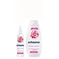 2tlg. Schauma Seiden-Kamm Shampoo & Sprühpflege Rosen-Öl | Schwer kämmbares Haar