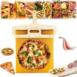 verschiebbarer Pizzaschieber, verschiebbarer Pizzaschieber für die Küche, Pizzaschaufel mit Griff, der Pizzaschieber, der Pizza perfekt überträgt, rutschfester verschiebbarer Pizzaschieber (1 pcs)