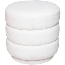 Atmosphera Créateur d'intérieur Hocker Sinan Polyester 40 x 40 x 40 cm Weiß