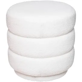 Atmosphera Créateur d'intérieur Hocker Sinan Polyester 40 x 40 x 40 cm Weiß