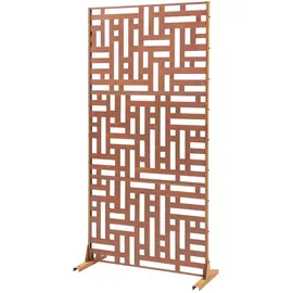 casa.pro Trennwand Bernalda 180x90 cm Stahl Edelrost