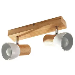 Lindby - Thorin 2 Deckenleuchte Wood/White